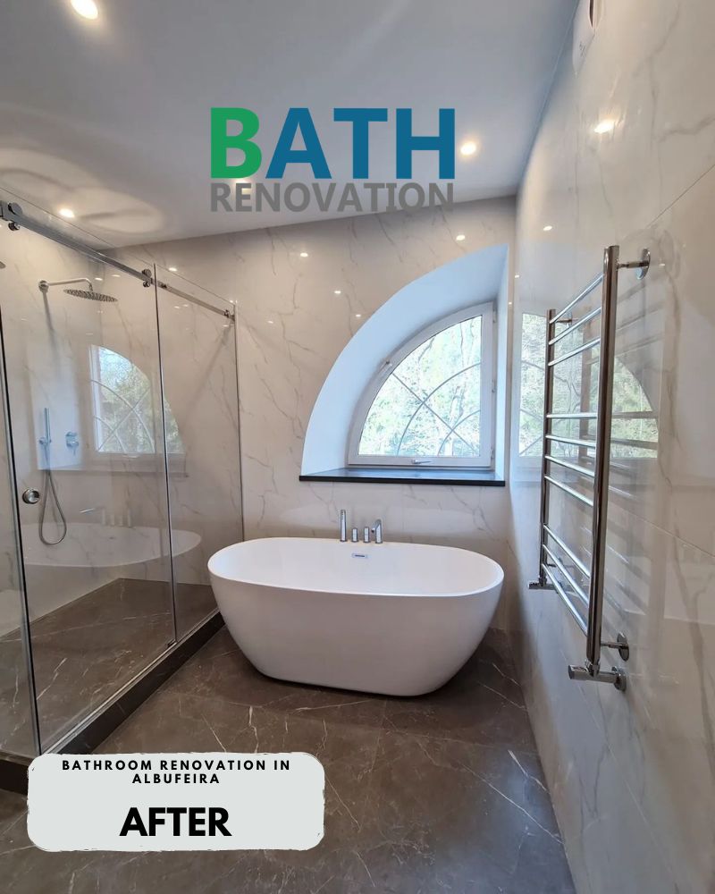 Project Bathroom Renovation in Albufeira installation of shower and bathtub