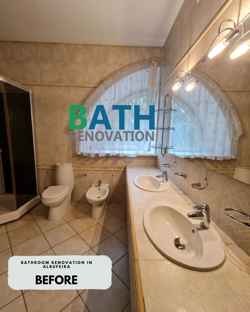 Project Bathroom Renovation in Albufeira outdated bathroom design