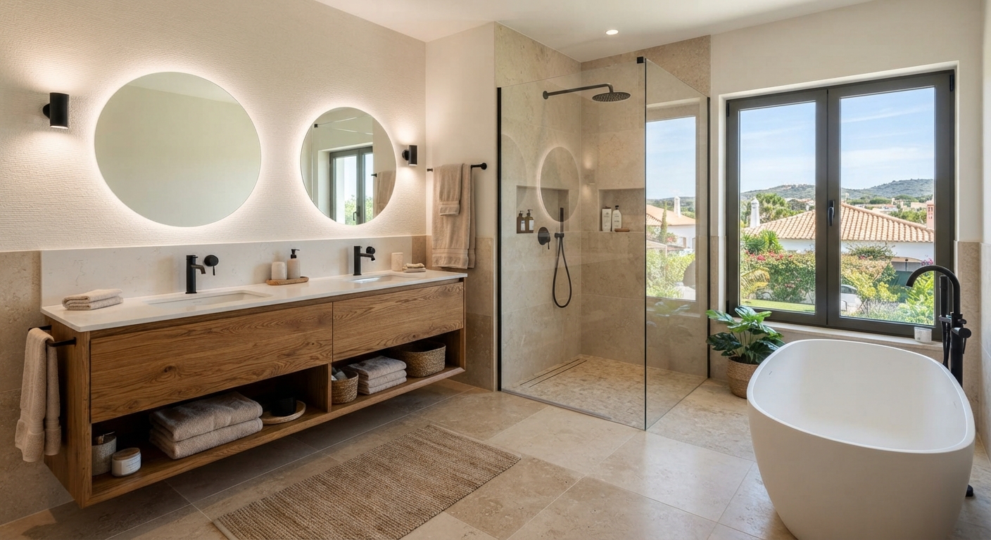 Villa bathroom renovation in Quinta do Balaia, Albufeira