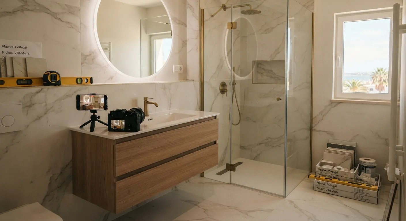 Remote Bathroom Renovation in Algarve - Professional oversight